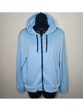 Peter Millar Maven Performance Waffle Knit Womens Large Golf Hoodie Zip Jacket